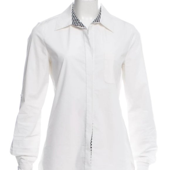 DIANE VON FURSTENBERG Poplin Lorelei Two Top - Picture 1 of 3